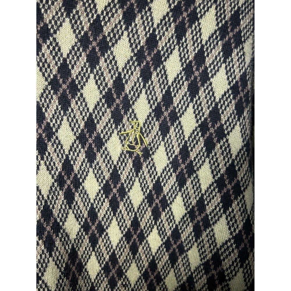 Original Penguin Men Medium Argyle Pattern V-Neck… - image 4